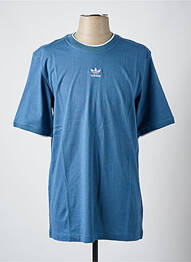 T-shirt col rond bleu ADIDAS homme