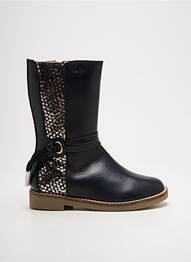 Bottes fermeture zippée bout rond noir ASTER fille