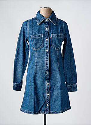 Robe courte col v bleu LEVI'S femme