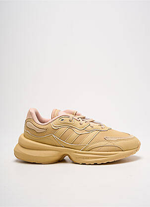 Baskets fermeture lacets beige ADIDAS femme