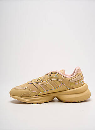 Baskets fermeture lacets beige ADIDAS femme