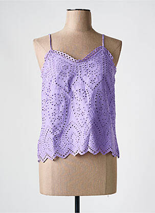 Top col v violet Y.A.S femme