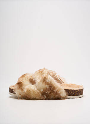 Chaussons/pantoufles bout rond bout rond blanc BUFFALO femme