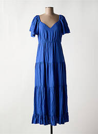 Robe longue col v bleu Y.A.S femme