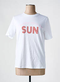 T-shirt col rond blanc PIECES femme