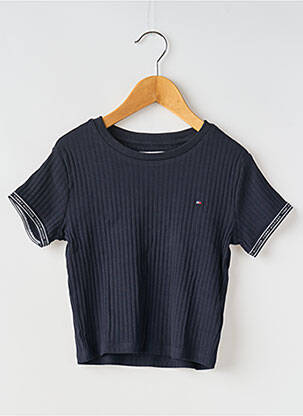 T-shirt col rond bleu TOMMY HILFIGER fille