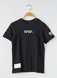 T-shirt col rond noir JACK & JONES garcon