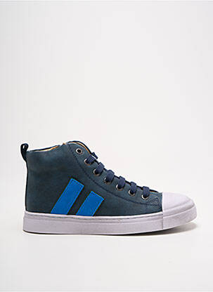 Baskets fermeture lacets bout rond bleu SHOESME garçon