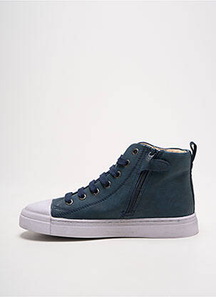 Baskets fermeture lacets bout rond bleu SHOESME garçon
