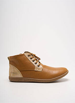 Bottines/boots fermeture zip et lacets bout rond marron KICKERS fille
