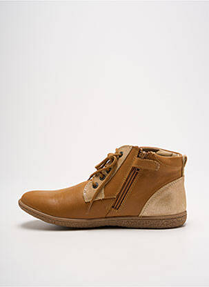 Bottines/boots fermeture zip et lacets bout rond marron KICKERS fille