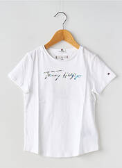 T-shirt blanc TOMMY HILFIGER pour fille seconde vue