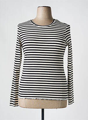 T-shirt col rond noir SELECTED femme
