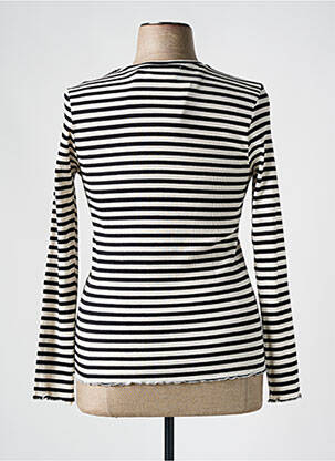 T-shirt col rond noir SELECTED femme