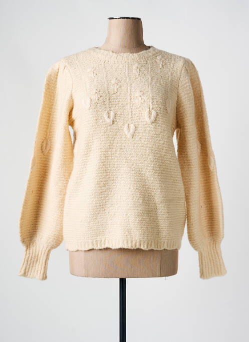 Pull col rond beige Y.A.S femme
