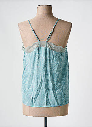 Débardeur col v bleu VILA femme