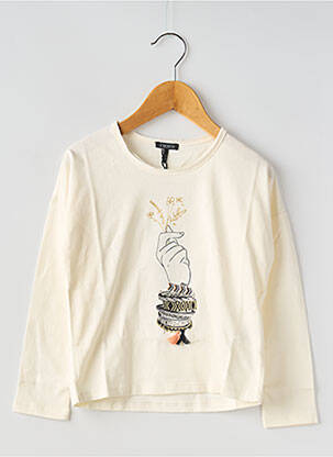 T-shirt col rond blanc IKKS JUNIOR fille