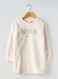 Robe courte col rond blanc IKKS JUNIOR fille