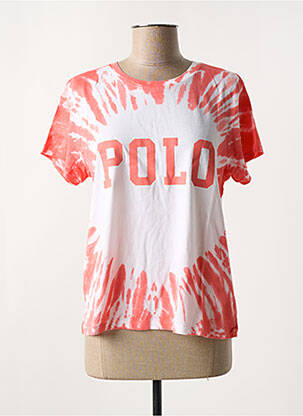 T-shirt col rond rouge RALPH LAUREN femme