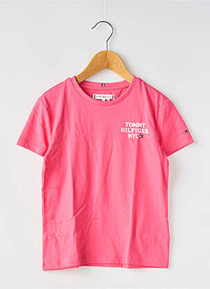 T-shirt col rond bleu TOMMY HILFIGER fille