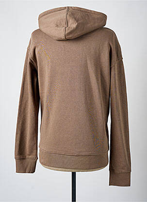 Sweat-shirt à capuche col rond marron JACK & JONES homme