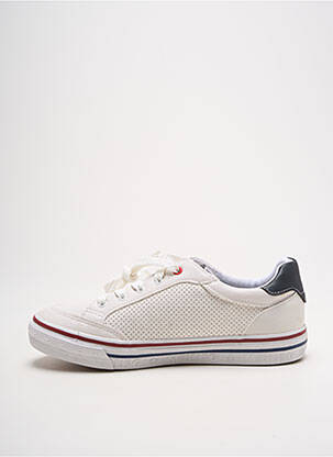 Baskets fermeture lacets bout rond blanc MUSTANG garcon