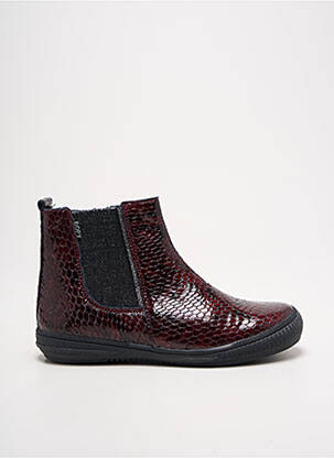 Bottines/boots fermeture zippée bout rond rouge BOPY fille