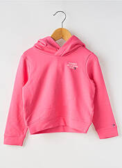 Sweat-shirt à capuche rose TOMMY HILFIGER pour fille seconde vue