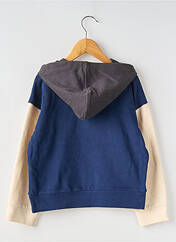 Sweat-shirt à capuche bleu PETIT BATEAU pour garçon seconde vue