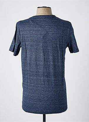 T-shirt col rond bleu JACK & JONES homme