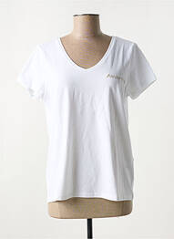 T-shirt col v blanc PIECES femme