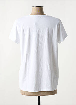 T-shirt col v blanc PIECES femme