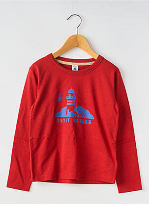 T-shirt col rond orange PETIT BATEAU garçon