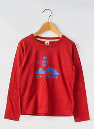 T-shirt col rond orange PETIT BATEAU garcon