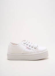 Baskets fermeture zippée bout rond blanc VICTORIA fille