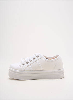 Baskets fermeture zippée bout rond blanc VICTORIA fille