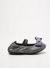Ballerines fermeture elastique bout rond gris GEOX fille