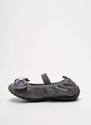 Ballerines fermeture elastique bout rond gris GEOX fille