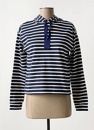 Pull col rond bleu PETIT BATEAU femme