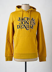 Sweat-shirt à capuche jaune JACK & JONES pour homme seconde vue