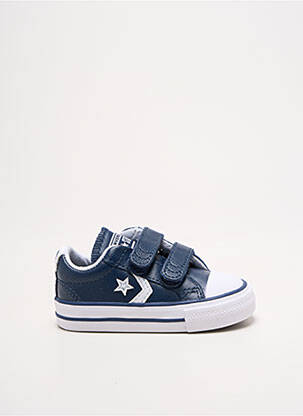 Baskets fermeture lacets bout rond bleu CONVERSE garçon