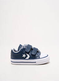 Baskets fermeture lacets bout rond bleu CONVERSE garcon