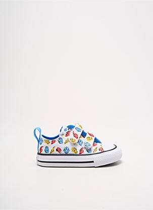 Baskets bout rond bout rond blanc CONVERSE enfant