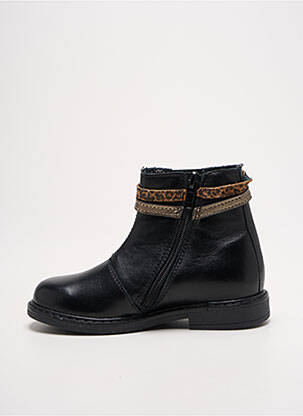 Bottines/boots fermeture zippée bout rond noir BOPY fille