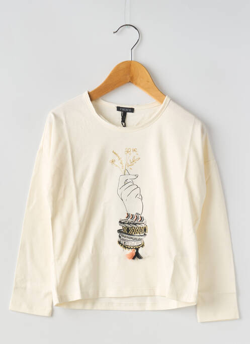 T-shirt blanc IKKS JUNIOR pour fille