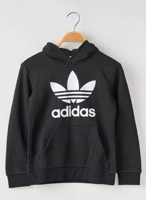 Sweat-shirt à capuche noir ADIDAS pour enfant