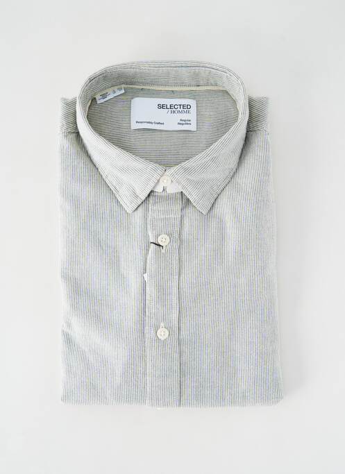 Chemise manches longues bleu SELECTED pour homme