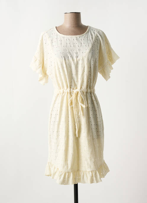 Robe courte beige PIECES pour femme