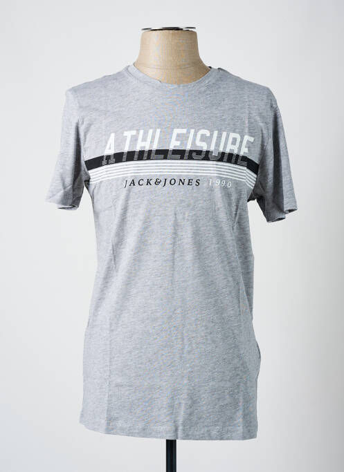 T-shirt gris JACK & JONES pour homme
