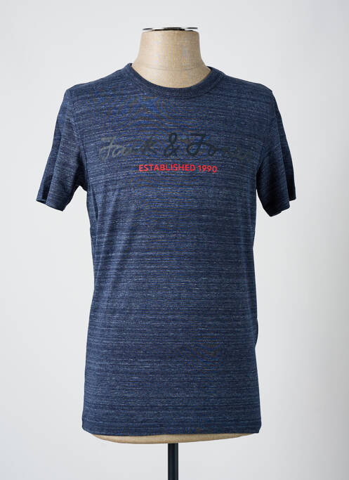 T-shirt bleu JACK & JONES pour homme